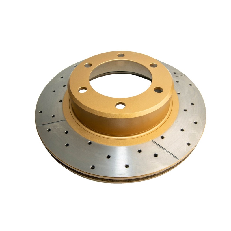 Street Gold Cross-drilled slotted KP Toyota 90 Landcruiser