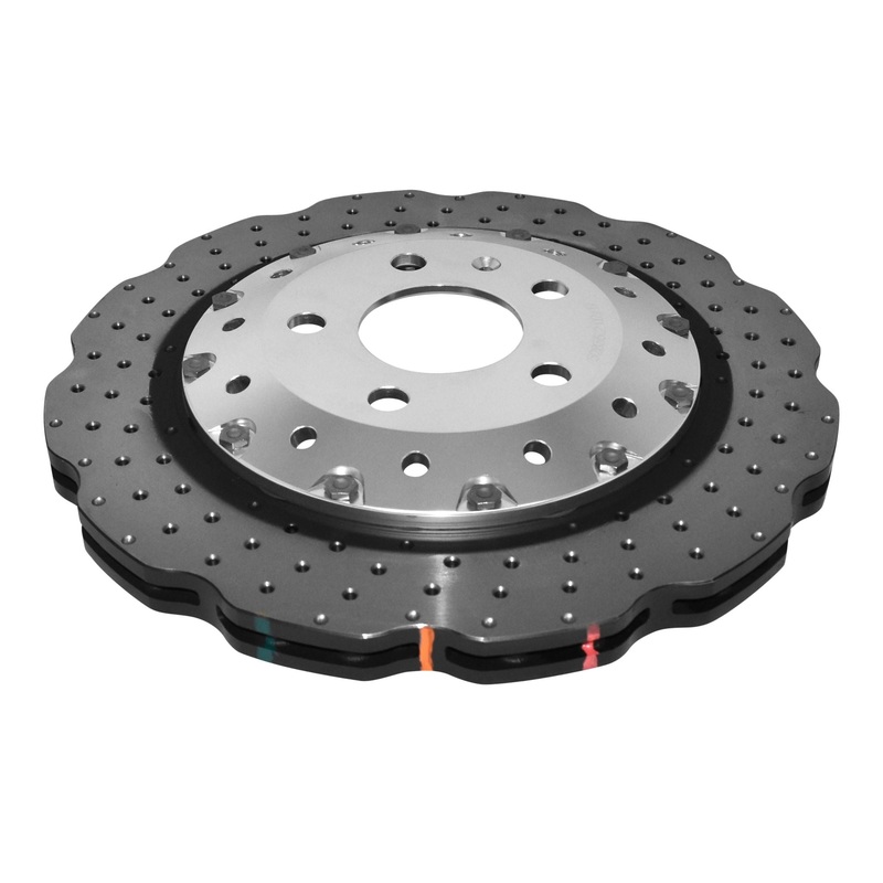 5000 2-piece Clear Anodised Hat Cross Drilled/Dimpled WAVE Disc KP Audi R8-RS5 Q33545048881