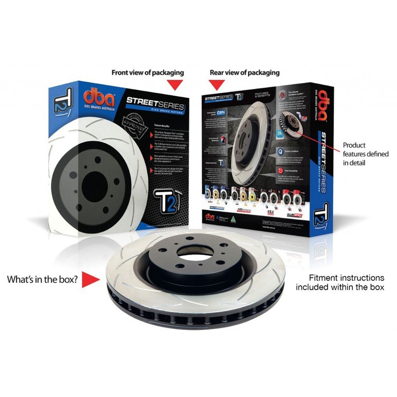 Audi A6 A7 A8 Street T2 Slot PP Rear DBA Disc Brake Rotors