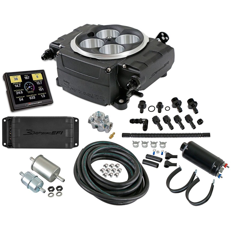 Holley Sniper 2 EFI 4BBL Self Tuning System with PDM and Fuel Pump Kit, Black (HO550-511-3PK)