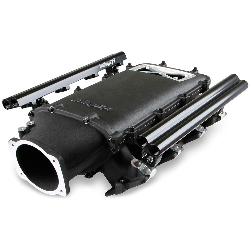 Holley Ultra Lo-Ram Manifold Kit, Black, Dual Injector with Burst Panel Flange (HO300-684BK)