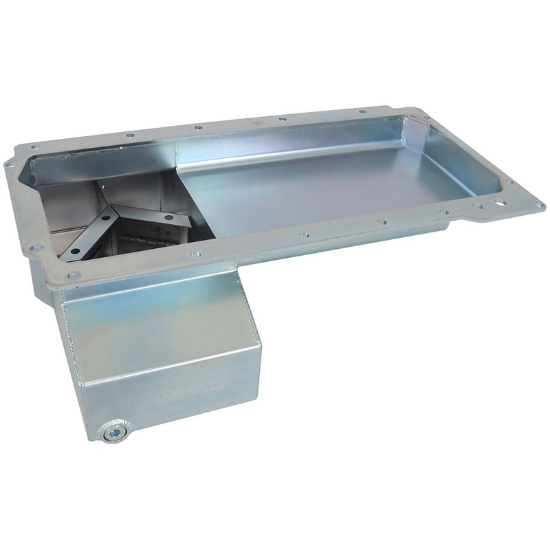 Aeroflow Fabricated GM LS Front Sump Oil Pan with Oil Filter Attachment AF82-2015