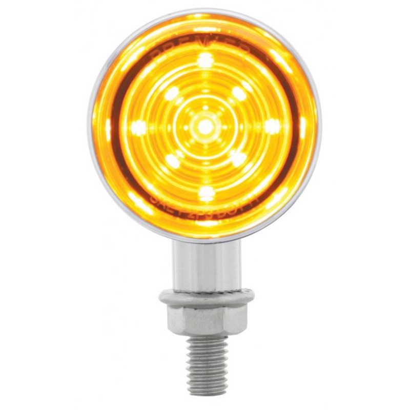 UPI Reproductions Mini 9 LED Bullet Amber Turn Signal, Chrome 1.5 x 2-7/8 UP36859