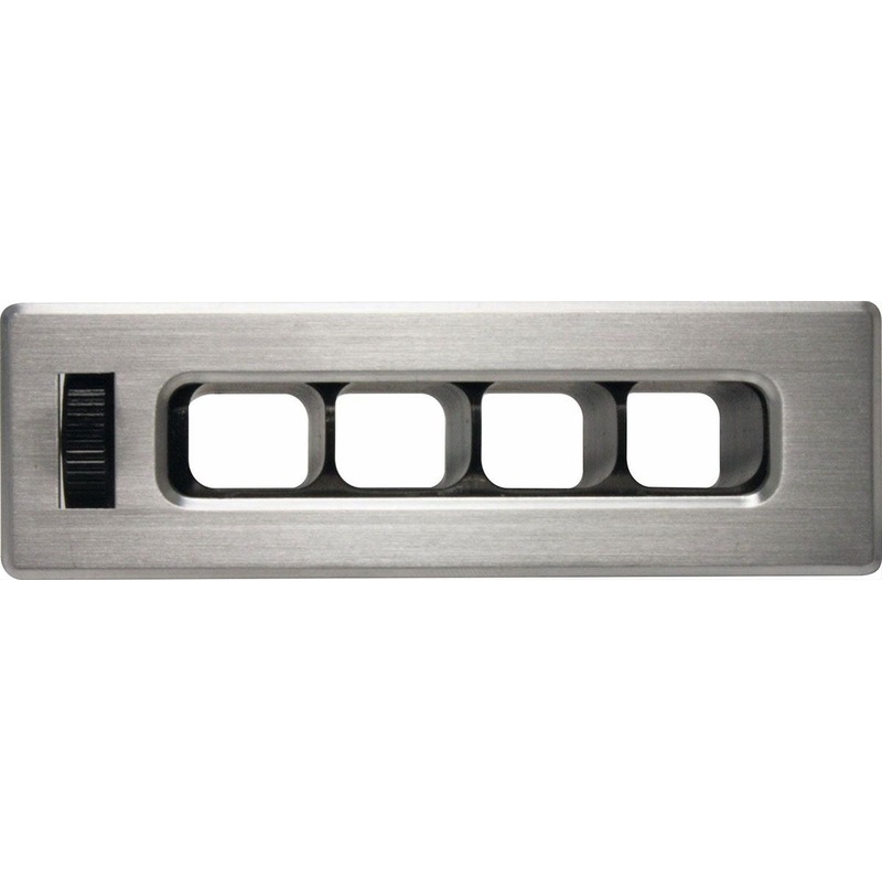 Vintage Air Vintage Air Brushed Aluminium Rectangle Louvre. 4 x 1.25 Face size VA49203-VUQ