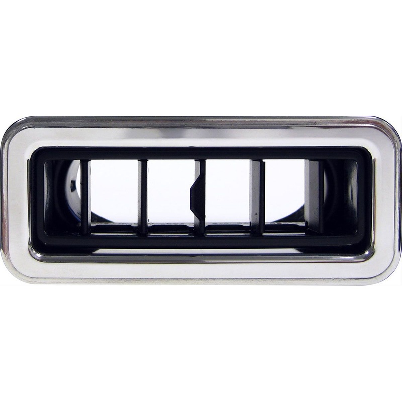 Vintage Air Vintage Air Rectangle Louvre, All Black 3.875 x 1.562 for 2.5 Hose VA49356-VU