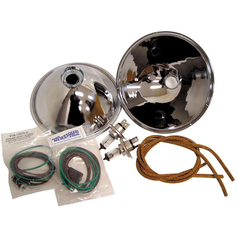 Vintique Vintique Inc 12V Halogen Headlight Reflector Kit VI48-13027-QK12