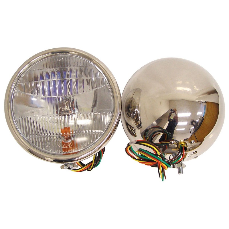 Vintique Vintique Inc S/S Headlamps With Turn Signal VIA-13000-BQSTS
