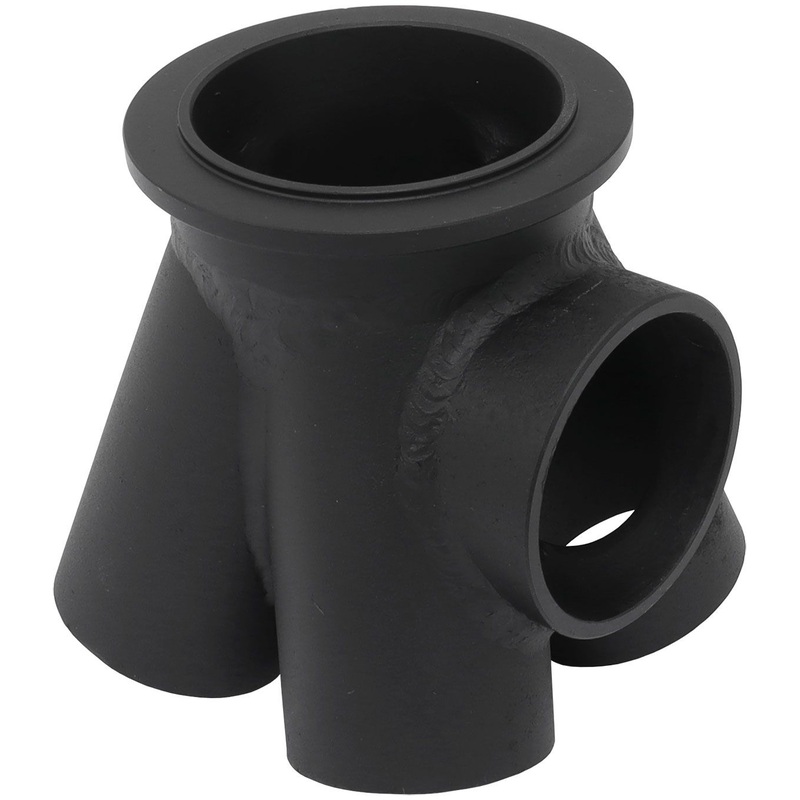 4 into 1 Round Turbo Merge Collector with 1-1/4 Tube Size, V-Band Fla