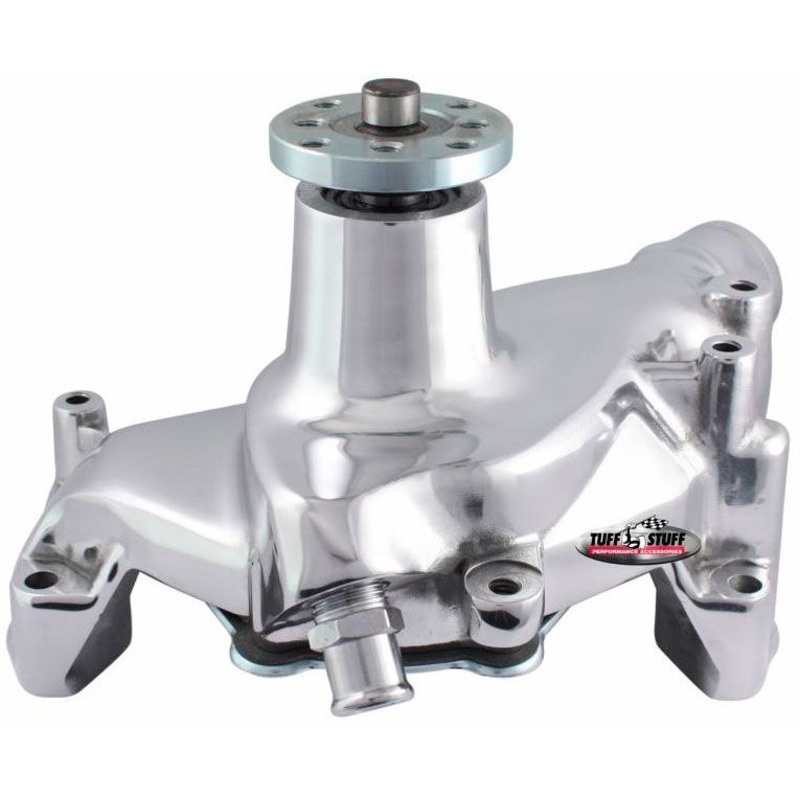 Aluminium Water Pump, Long Style, Smooth Chrome